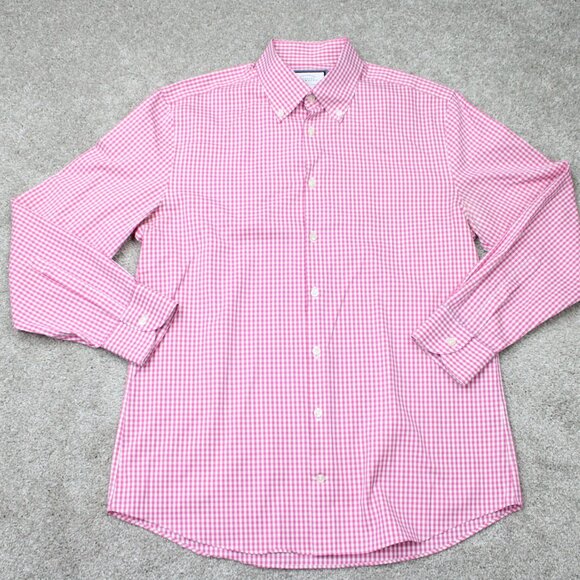Charles Tyrwhitt Shirt Mens 16 1/2, 34 Pink Extra Slim Fit Non-Iron Cotton L/S - Picture 2 of 14